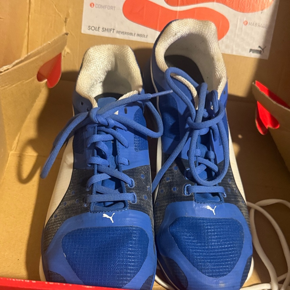 Puma Royal Blue and White Mens Golf Shoes